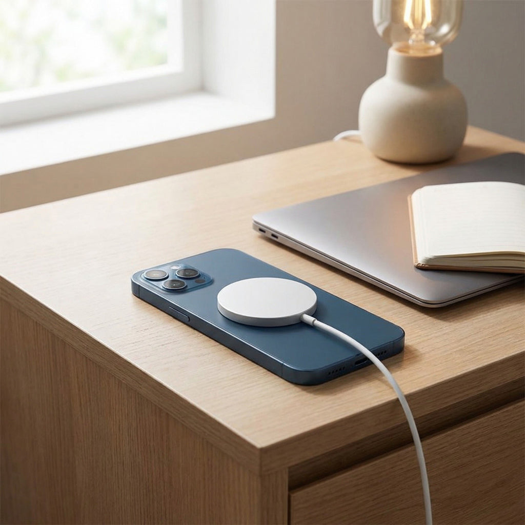 Anna-Kaci Magnetic Wireless Charger 15W Fast Charging Pad with Phone Stand Ring Grip Compatible