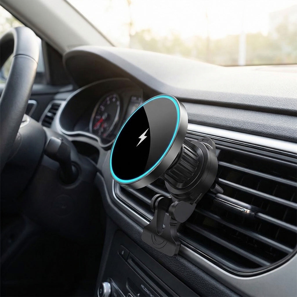 Anna-Kaci Zinc Alloy Car Magnetic Wireless Charger Mount Fast Charging Phone Holder Air Vent