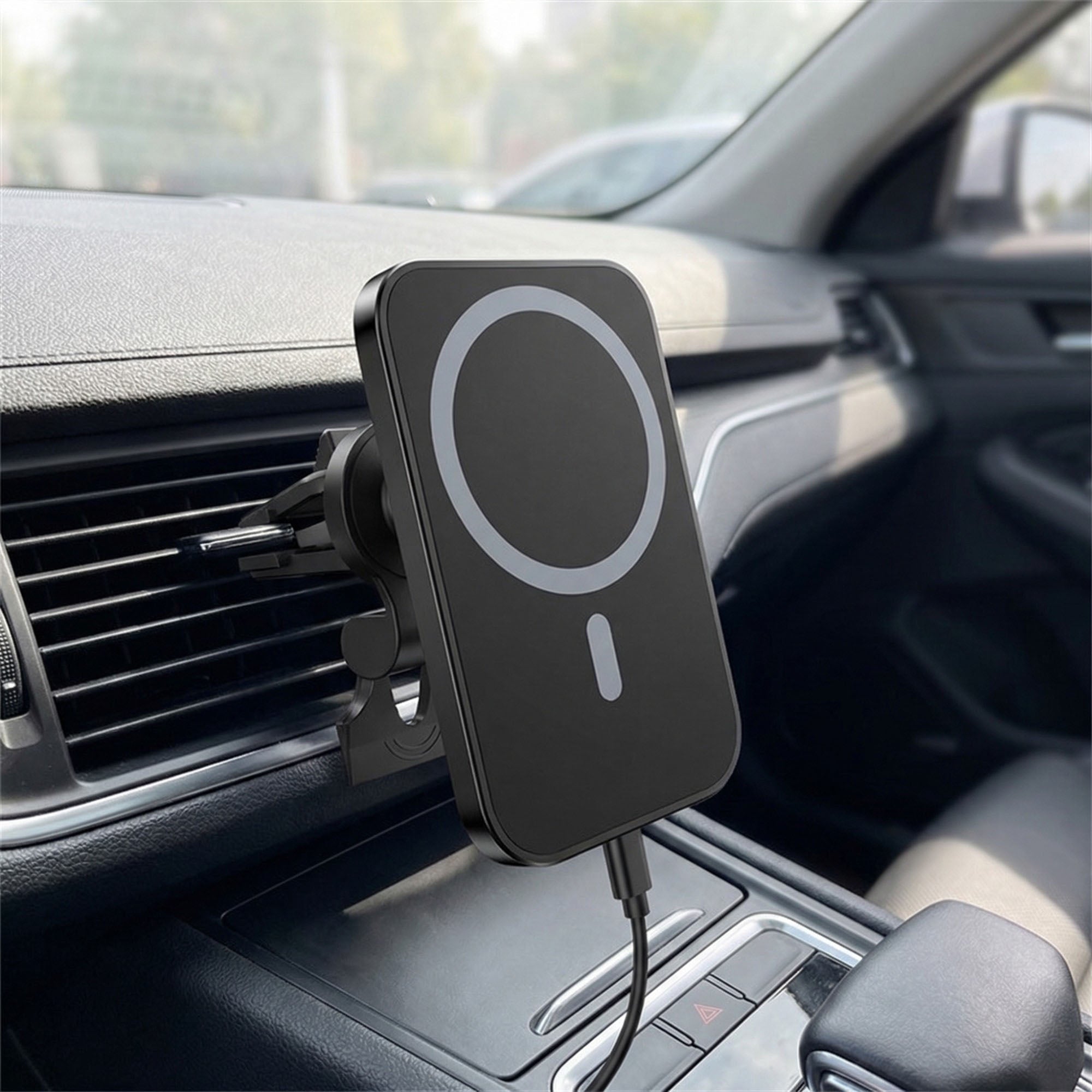 Anna-Kaci Car Wireless Charger Mount 15W Fast Charging Aluminum Magnetic Phone Holder Air Vent Mount