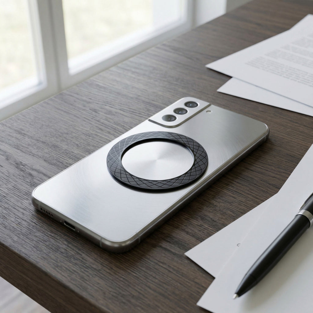 Anna-Kaci Magnetic Alignment Ring 5 Pack for Wireless Charging 2.3in Adhesive Metal Rings