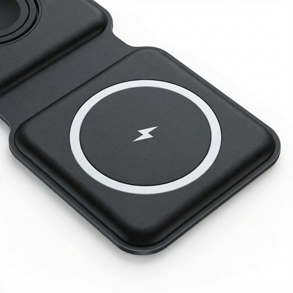 Anna-Kaci 3-in-1 Foldable Magnetic Wireless Charger Stand for Phone Watch Earbuds Fast Charging Station