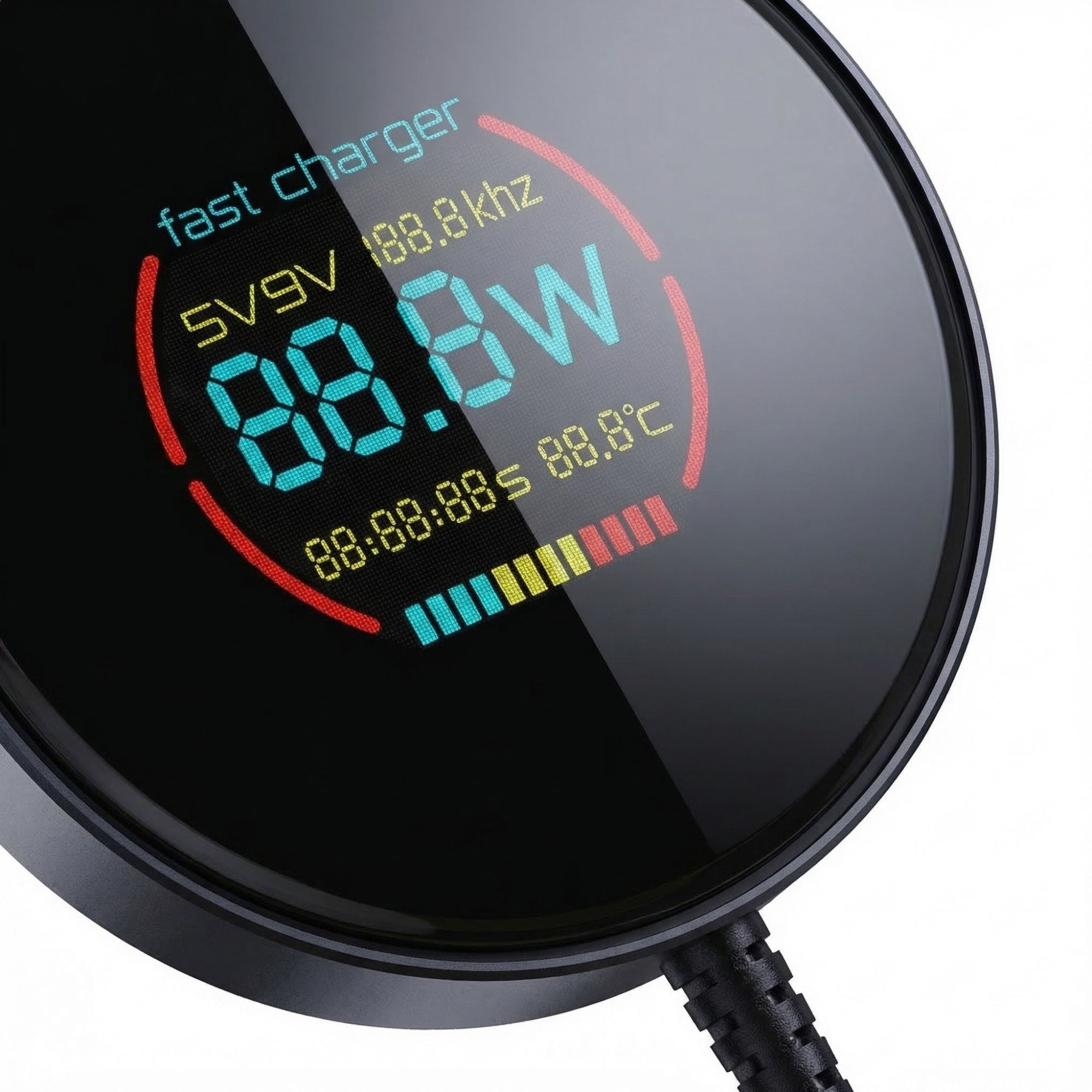 Anna-Kaci Magnetic Wireless Charger 25W Fast Charging Pad with Digital Display Type-C Input