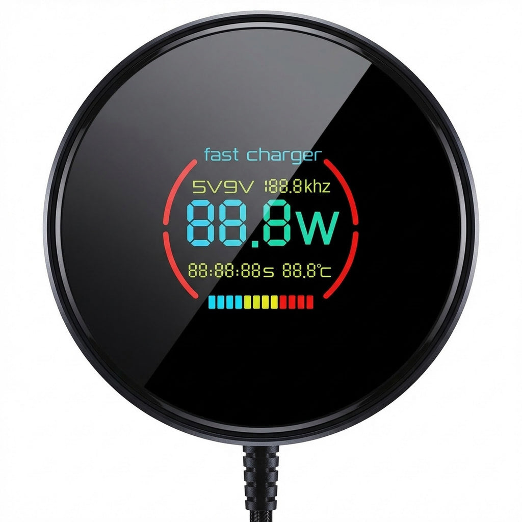 Anna-Kaci Magnetic Wireless Charger 25W Fast Charging Pad with Digital Display Type-C Input