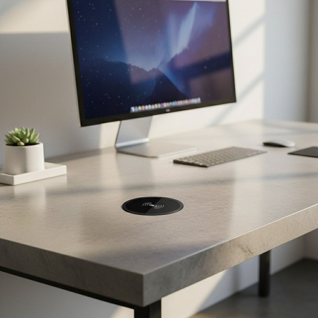Anna-Kaci Wireless Charging Pad with USB Cable Fast Charging Compatible with Qi Enabled Devices