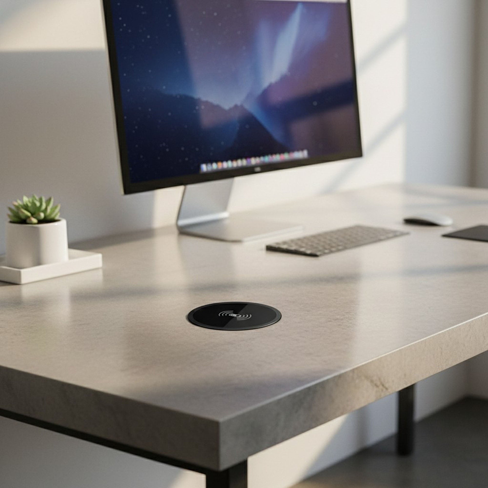 Anna-Kaci Wireless Charging Pad with USB Cable Fast Charging Compatible with Qi Enabled Devices