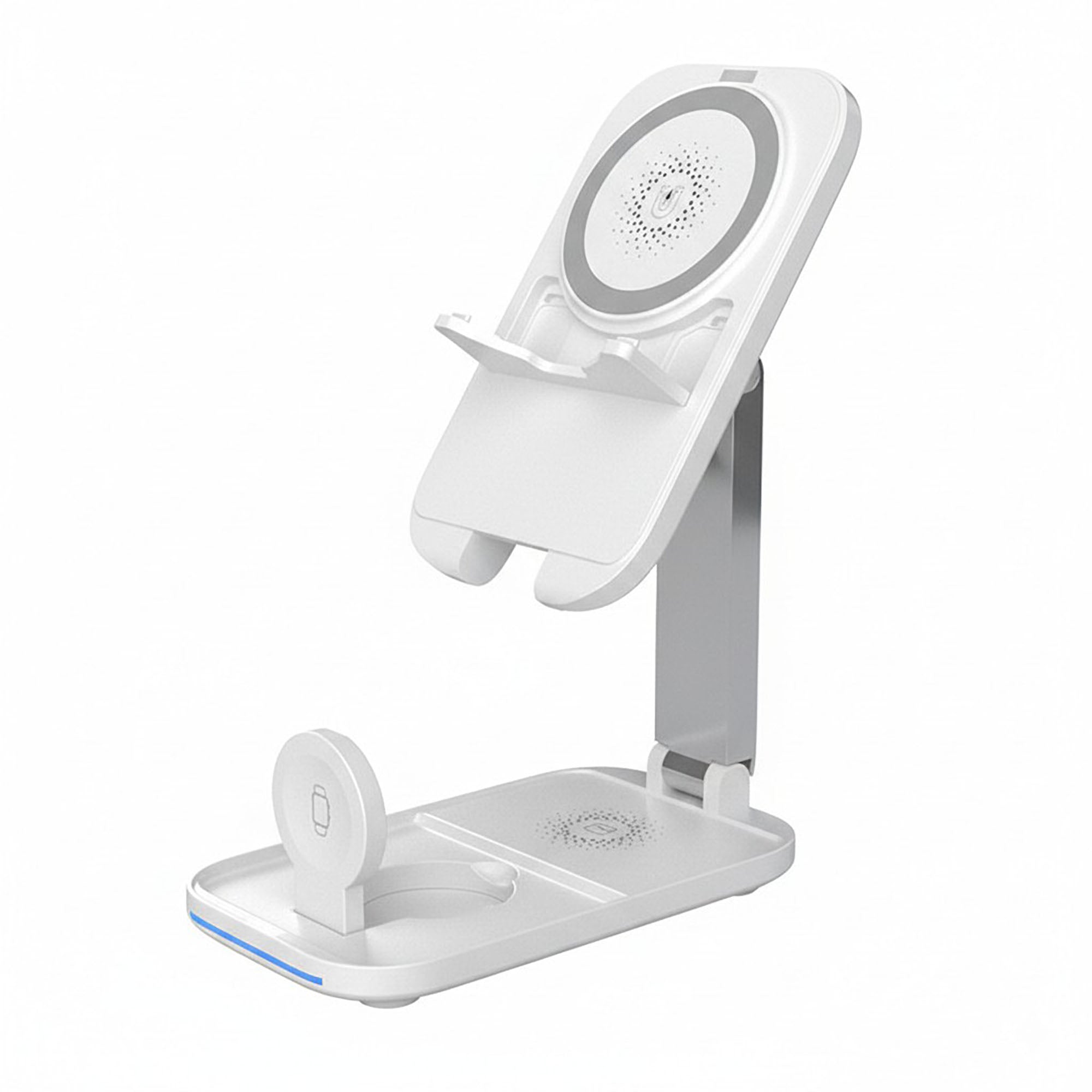 Anna-Kaci 3-in-1 Wireless Charging Stand with Adjustable Phone Holder Compatible with Qi Enabled Devices