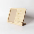 Anna-Kaci Bamboo Photo Frame with Wireless Charging Pad Compatible with Qi Enabled Devices