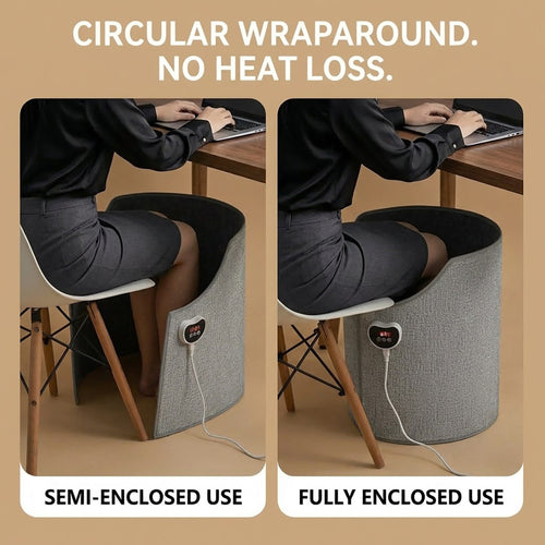 Anna-Kaci Electric Foot Warmer Under Desk Heated Foot Warmer Wrap Around Heating Pad for Home Office