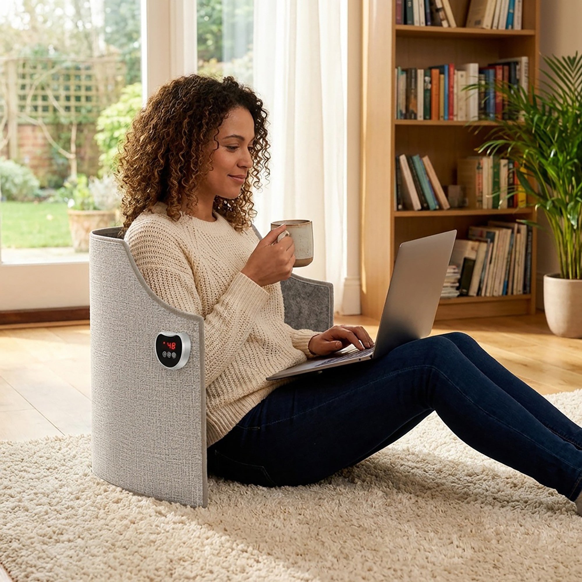 Anna-Kaci Electric Foot Warmer Under Desk Heated Foot Warmer Wrap Around Heating Pad for Home Office