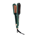 Anna-Kaci 2-in-1 Hair Straightener and Curling Brush with Adjustable Heat and Ceramic Plates