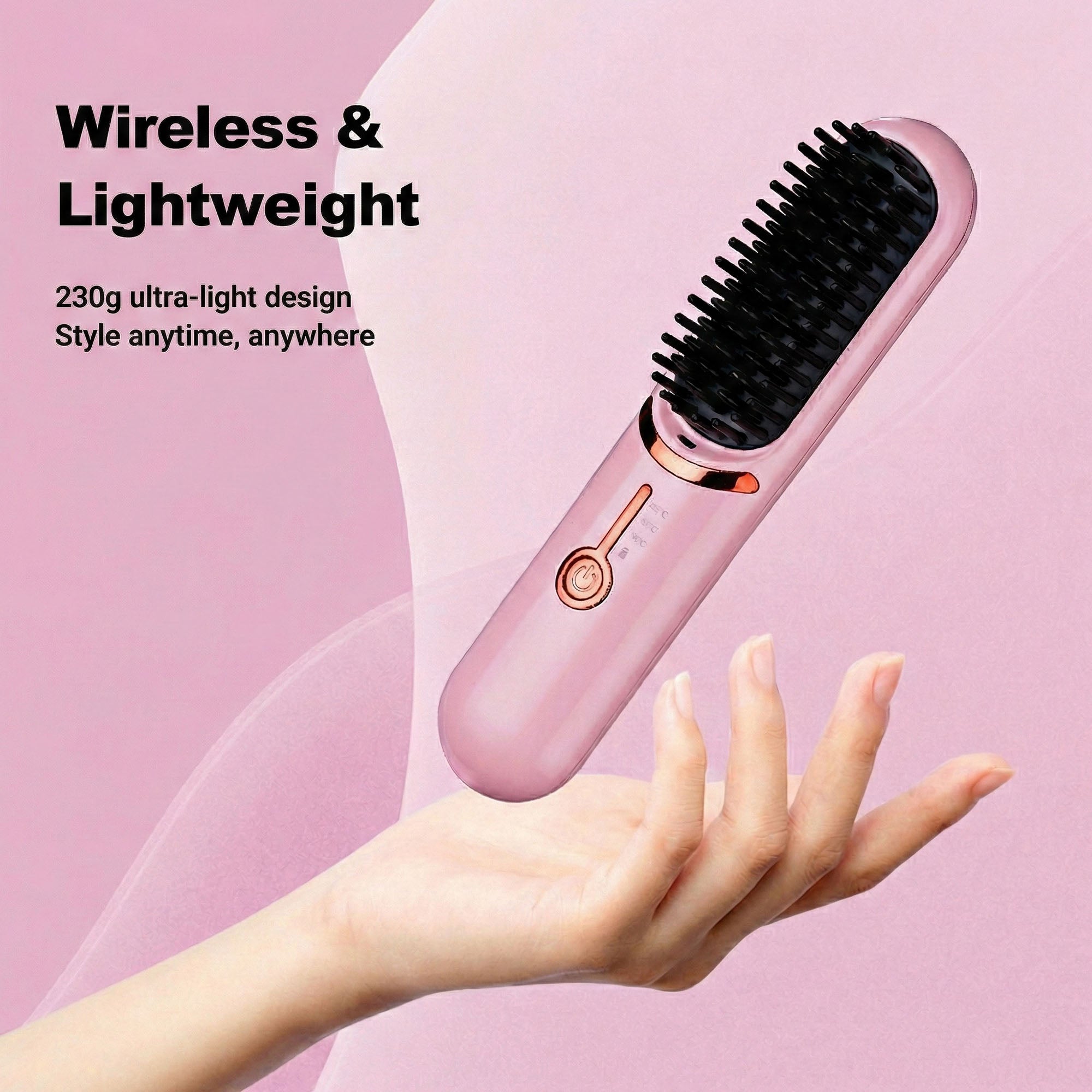Anna-Kaci Heated Hair Straightening Brush with Adjustable Temperature 320¡ãF to 395¡ãF