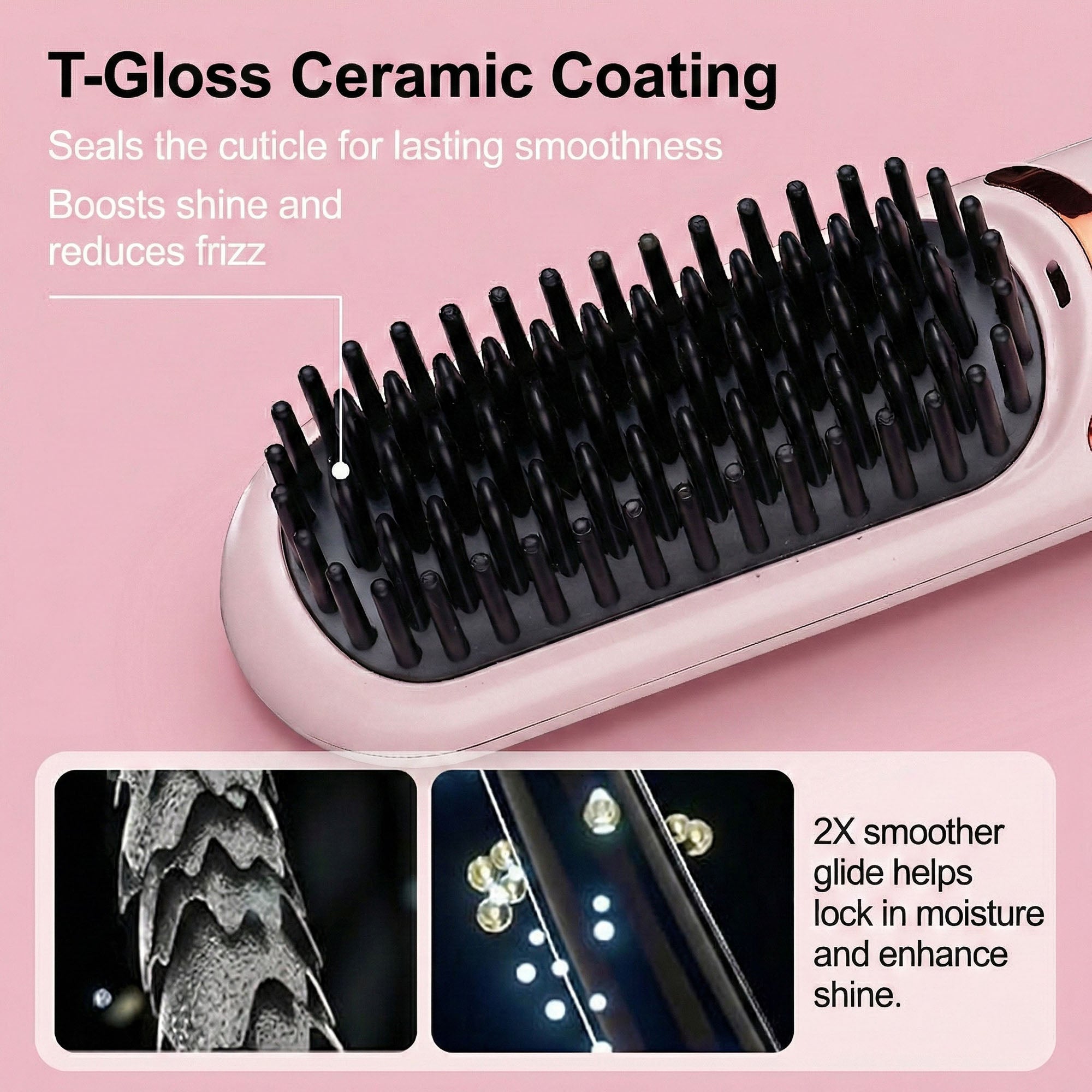 Anna-Kaci Heated Hair Straightening Brush with Adjustable Temperature 320¡ãF to 395¡ãF
