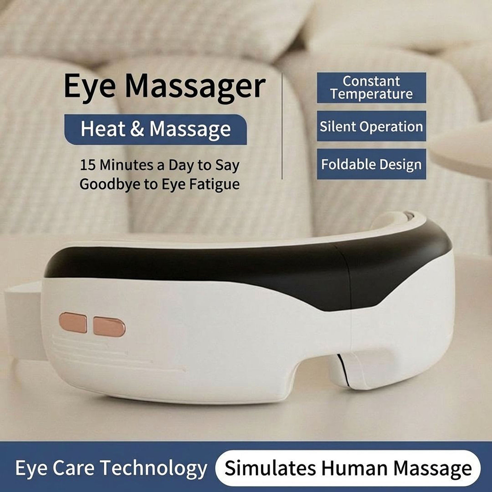 Anna-Kaci Electric Eye Massager with Adjustable Modes and Rechargeable Design