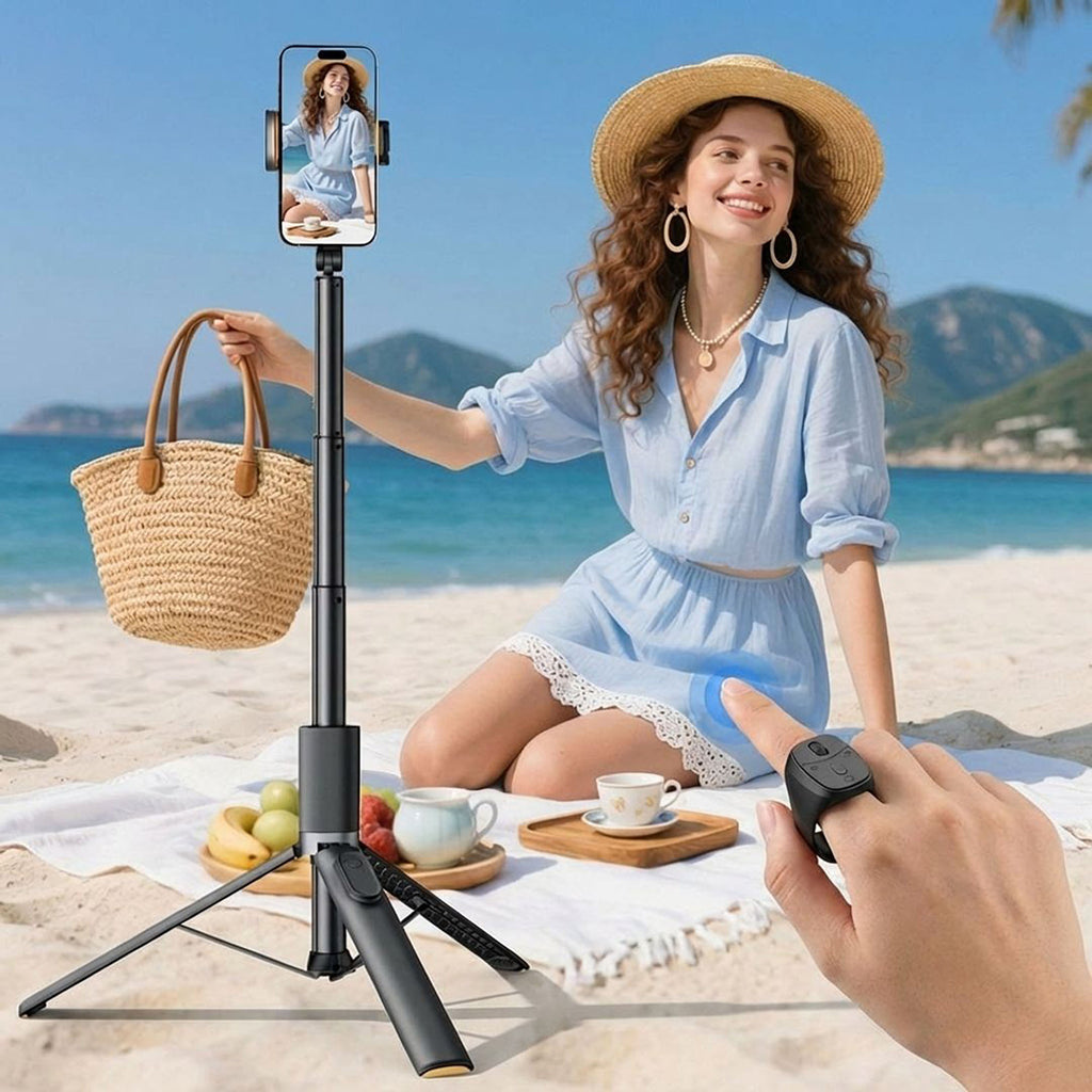 Anna-Kaci Bluetooth Ring Remote Control with Scroll Wheel for Phone Browsing and Photos