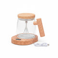Anna-Kaci Electric Self-Stirring Glass Mug with Heating Base and USB Cable