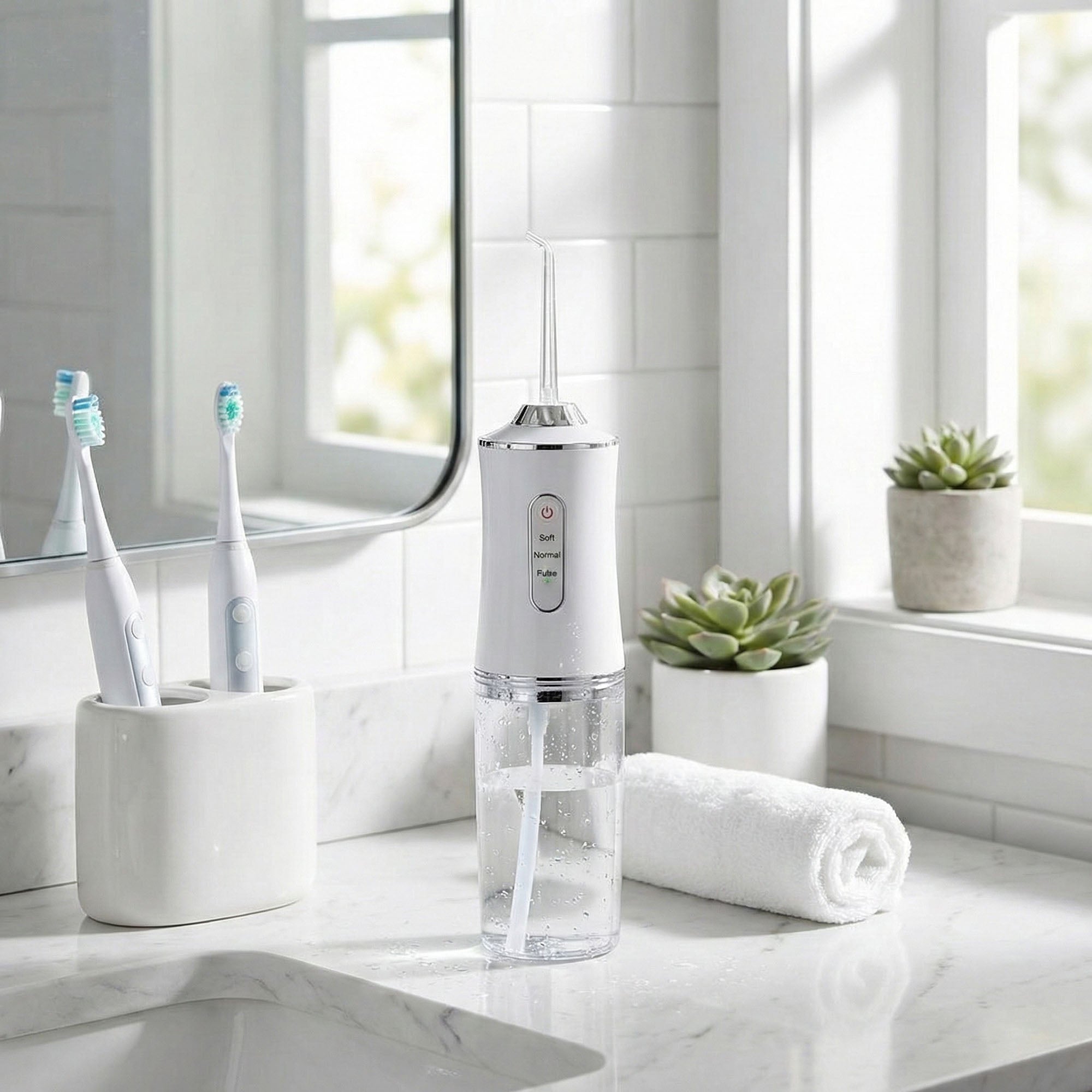 Anna-Kaci Cordless Water Flosser Oral Irrigator with Multiple Modes and Rechargeable Design