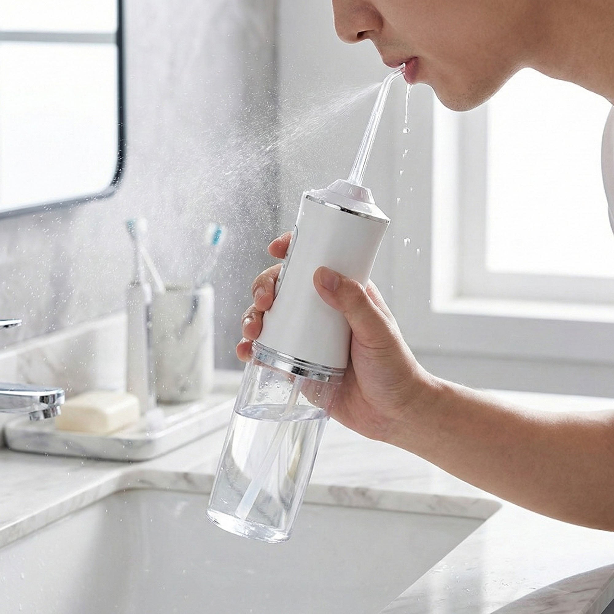 Anna-Kaci Cordless Water Flosser Oral Irrigator with Multiple Modes and Rechargeable Design