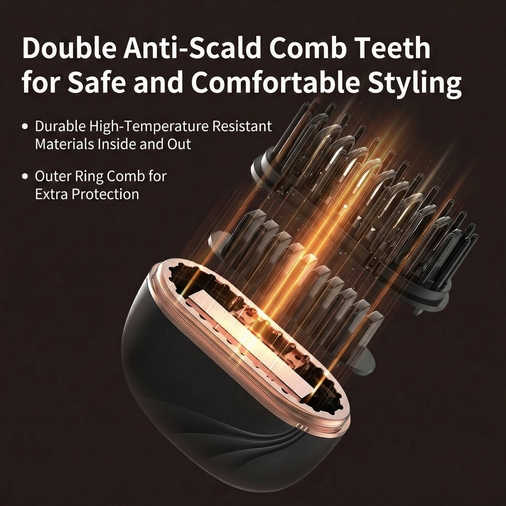 Anna-Kaci Cordless Thermal Hair Comb with Adjustable Heat Settings and Protective Travel Lid