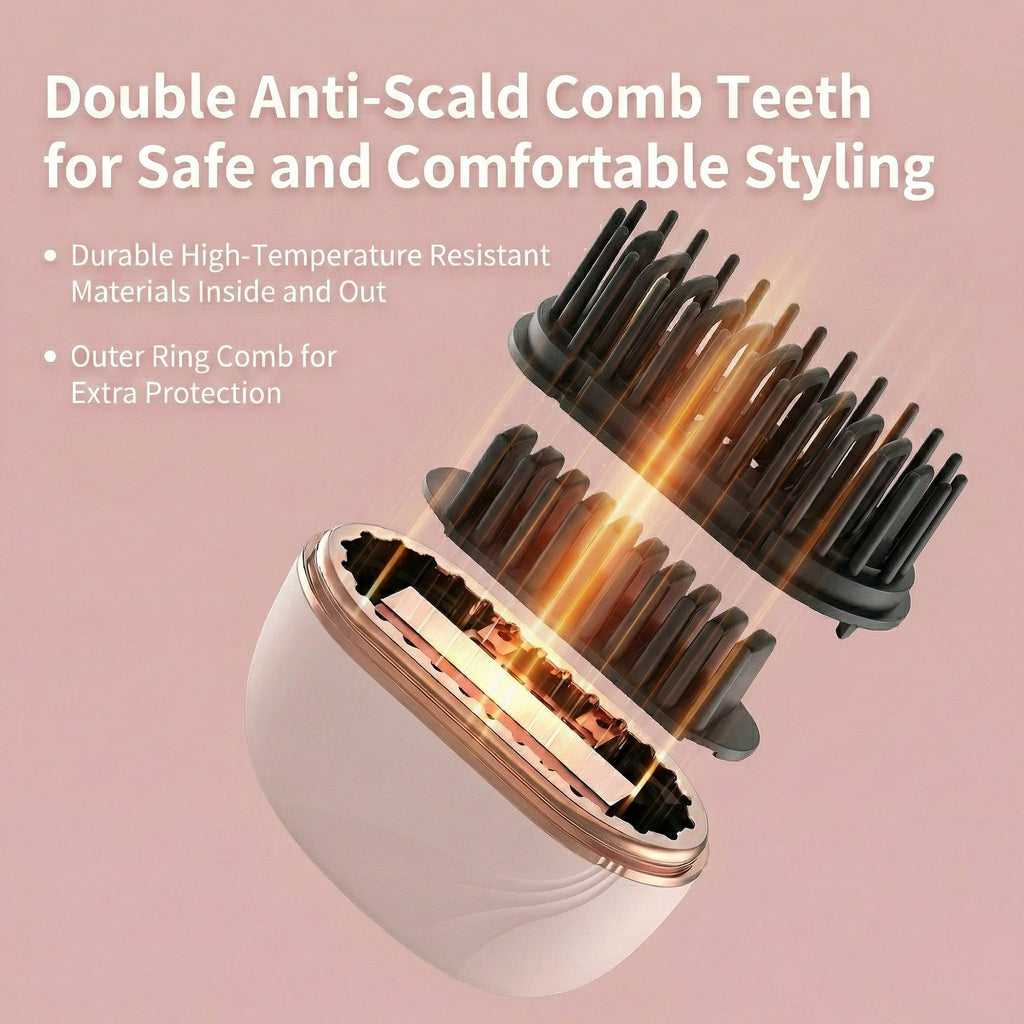 Anna-Kaci Cordless Thermal Hair Comb with Adjustable Heat Settings and Protective Travel Lid