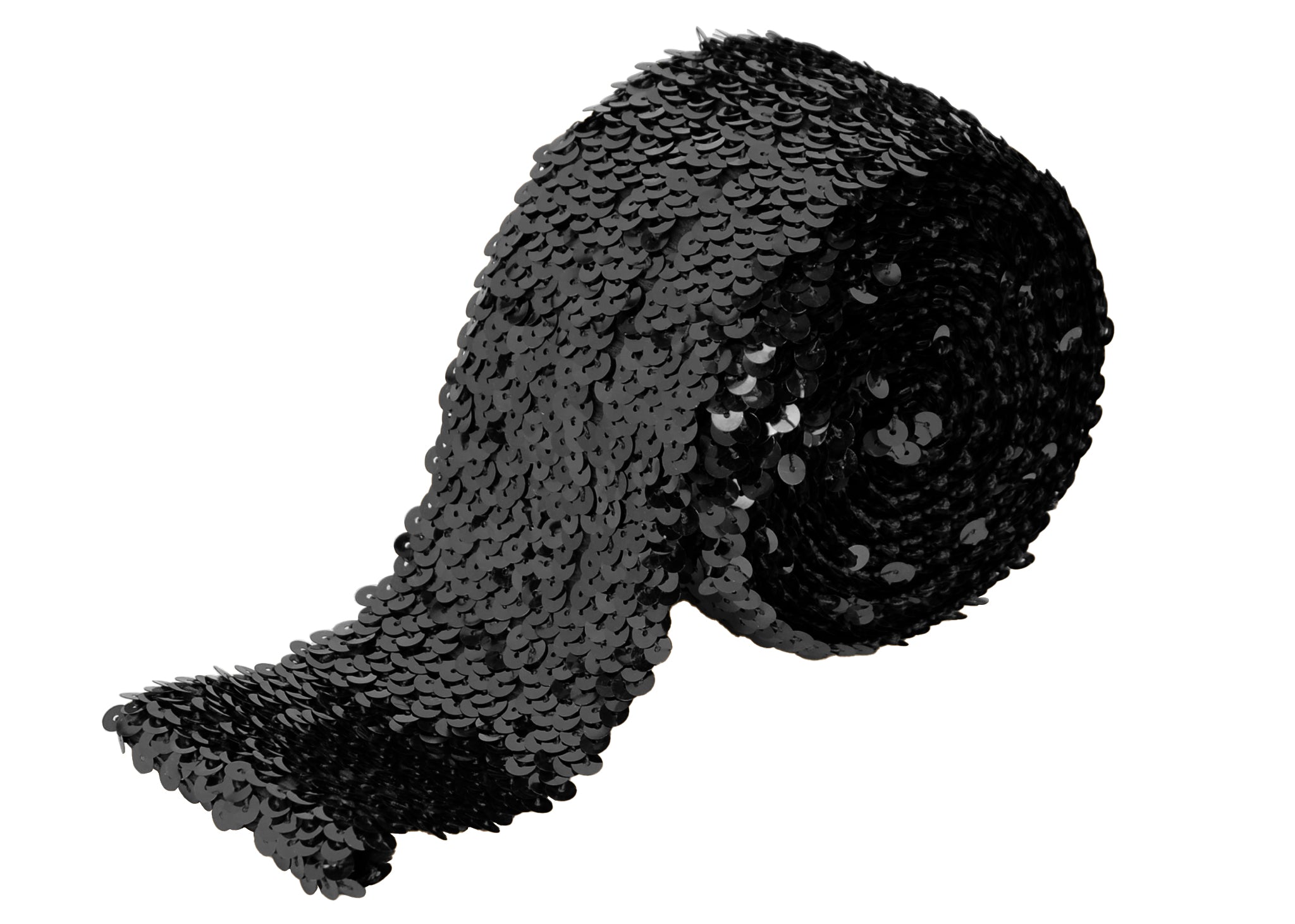 Alilang Elastic Sequin Trim, 3 Inch 8 Row Wide Flat Glitter Bling Fabric Paillette Sequin Ribbon, Metallic Sewing DIY Project, 5.5 Yards