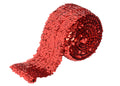 Alilang Elastic Sequin Trim, 3 Inch 8 Row Wide Flat Glitter Bling Fabric Paillette Sequin Ribbon, Metallic Sewing DIY Project, 5.5 Yards