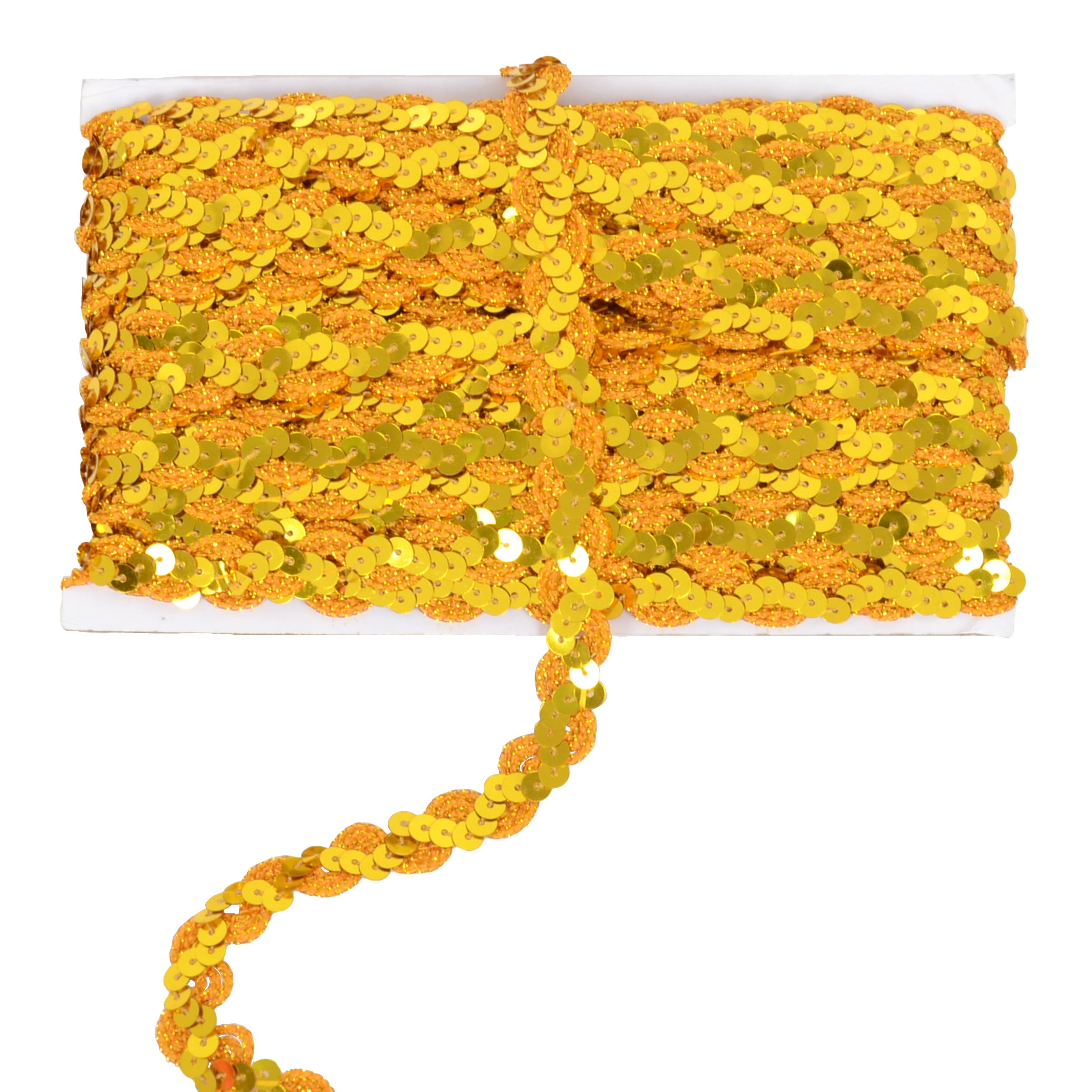 Alilang Sequin Braid Trim, 0.6 Inch Wave Sequin Strip, Glitter Metallic Paillette Sequin Ribbon, DIY Sewing Embellishment, 27 Yards