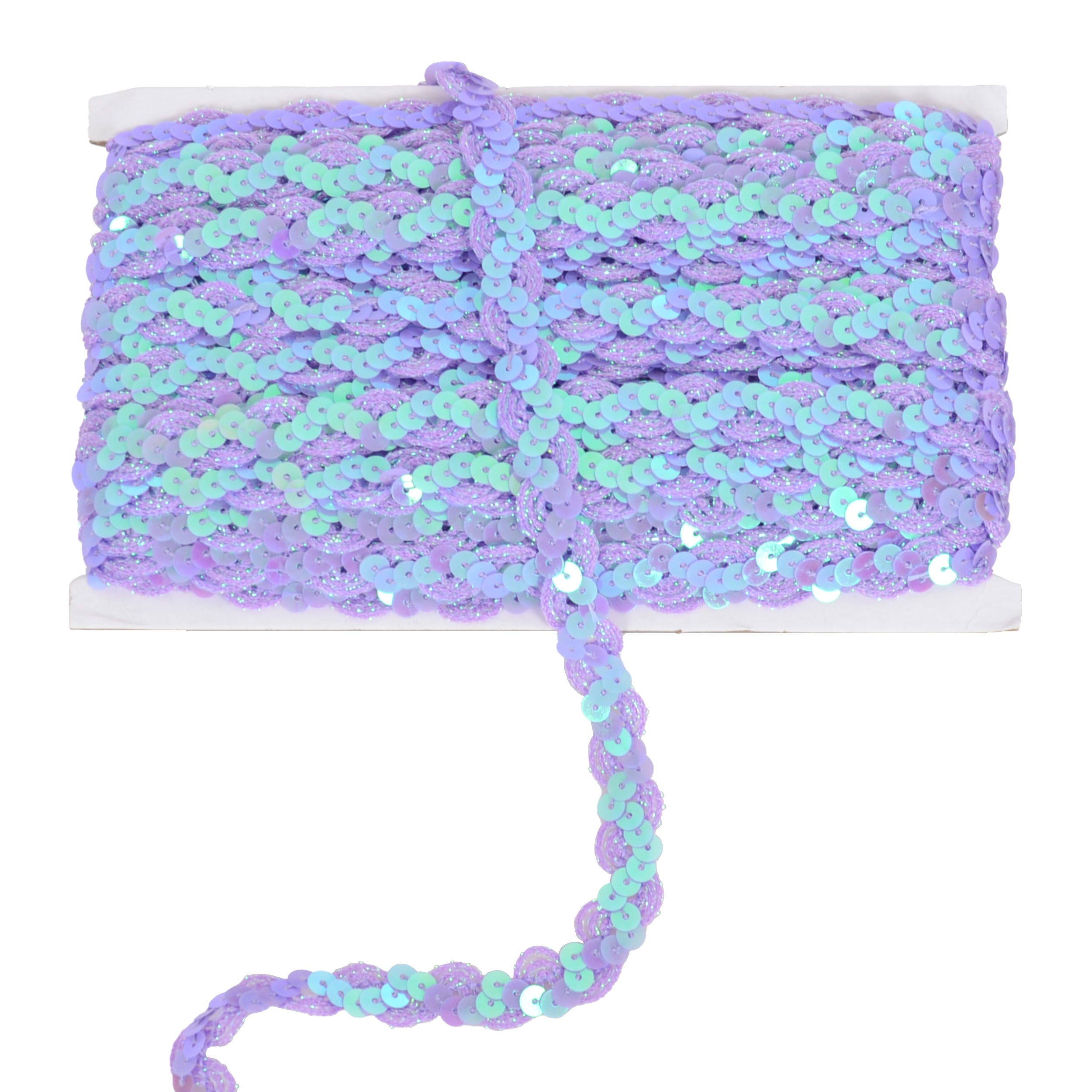 Alilang Sequin Braid Trim, 0.6 Inch Wave Sequin Strip, Glitter Metallic Paillette Sequin Ribbon, DIY Sewing Embellishment, 27 Yards