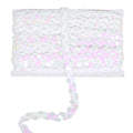 Alilang Sequin Braid Trim, 0.6 Inch Wave Sequin Strip, Glitter Metallic Paillette Sequin Ribbon, DIY Sewing Embellishment, 27 Yards