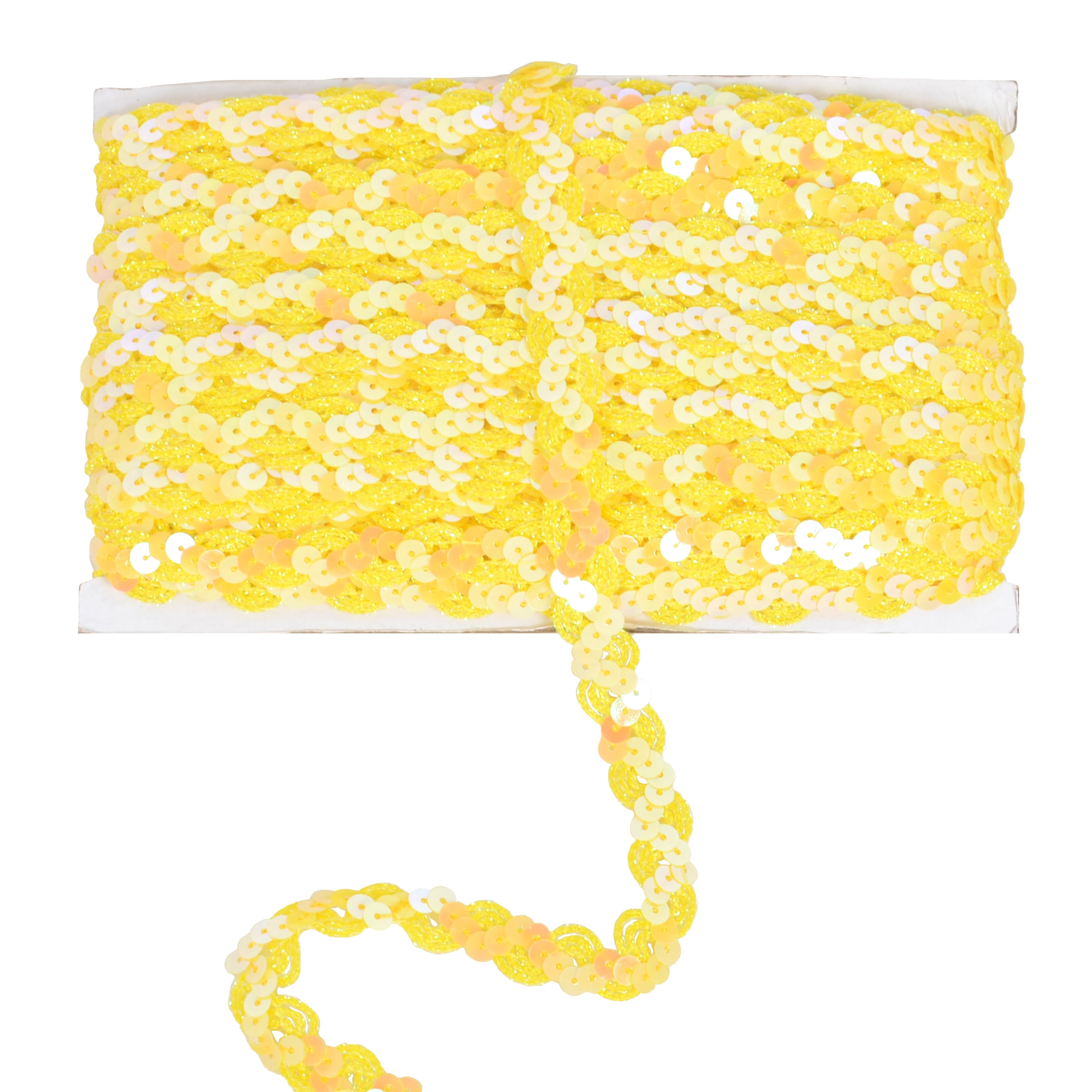 Alilang Sequin Braid Trim, 0.6 Inch Wave Sequin Strip, Glitter Metallic Paillette Sequin Ribbon, DIY Sewing Embellishment, 27 Yards