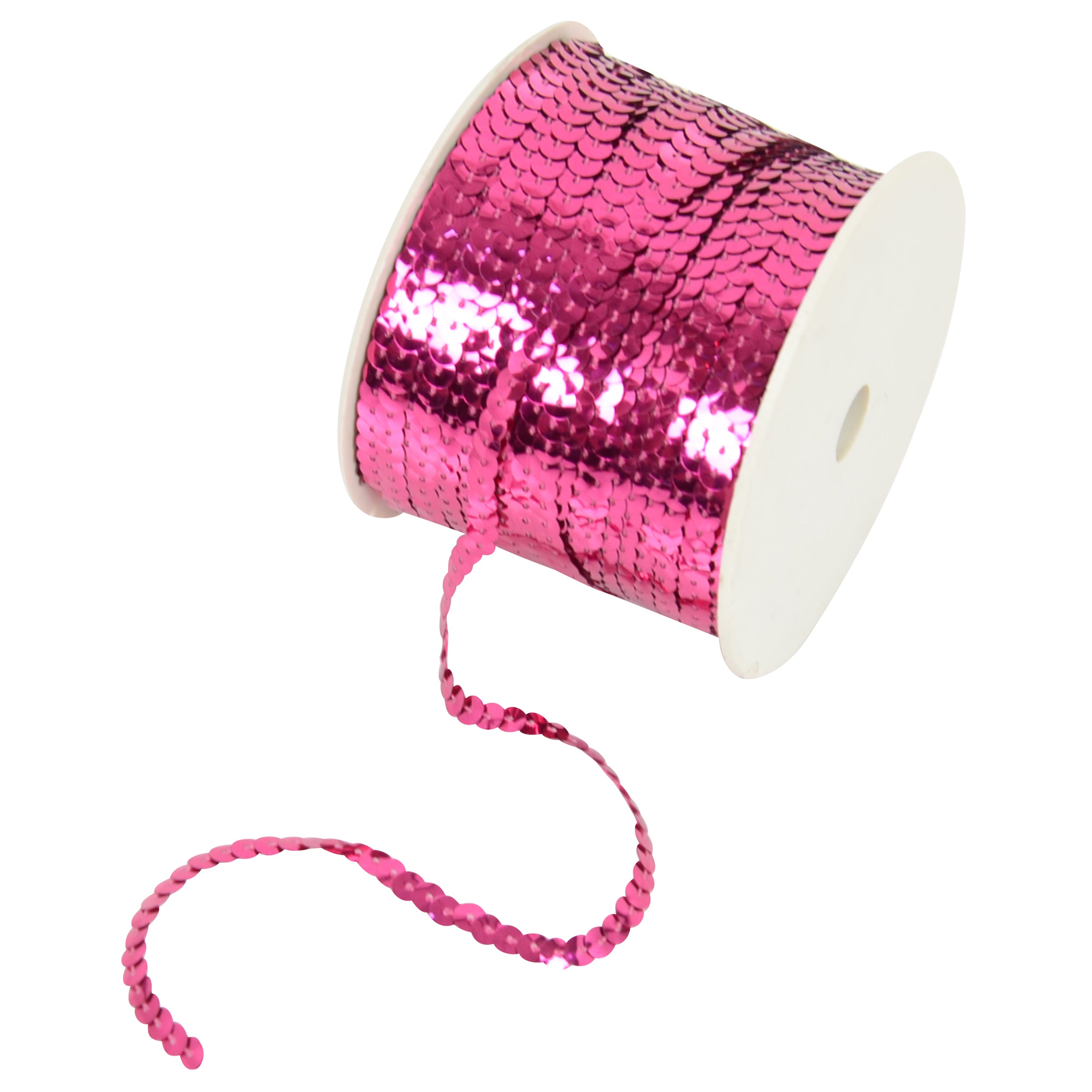 Alilang Flat Sequin Strip, 6mm String Metallic Sequin Strand, Paillette Metallic Sequin Trim Sewing DTY Craft Embellishment, 100 Yards
