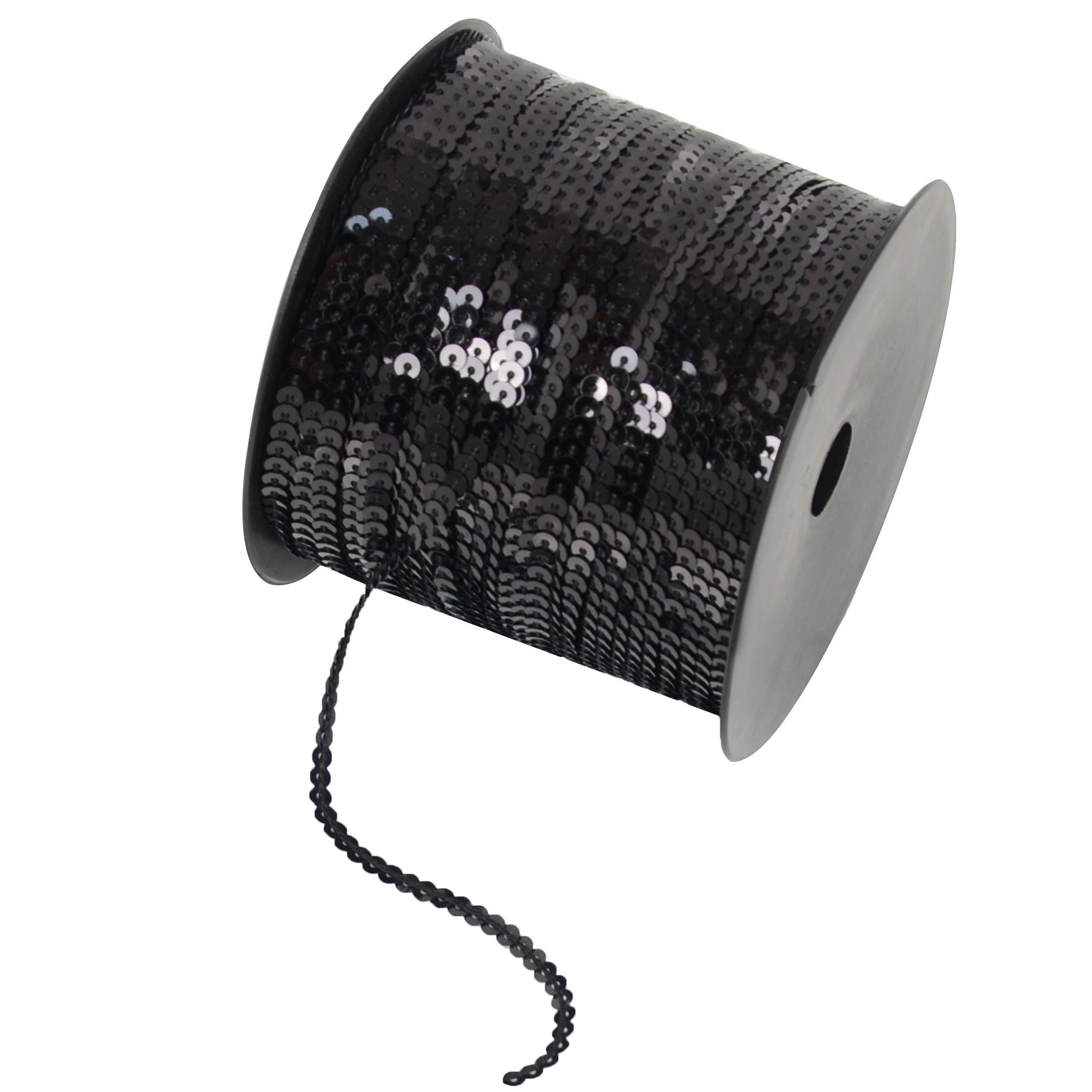 Alilang Flat Sequin Strip, 4mm String Metallic Sequin Strand, Paillette Metallic Sequin Trim Sewing String for DIY Crafts Embellishment, 197 Yards
