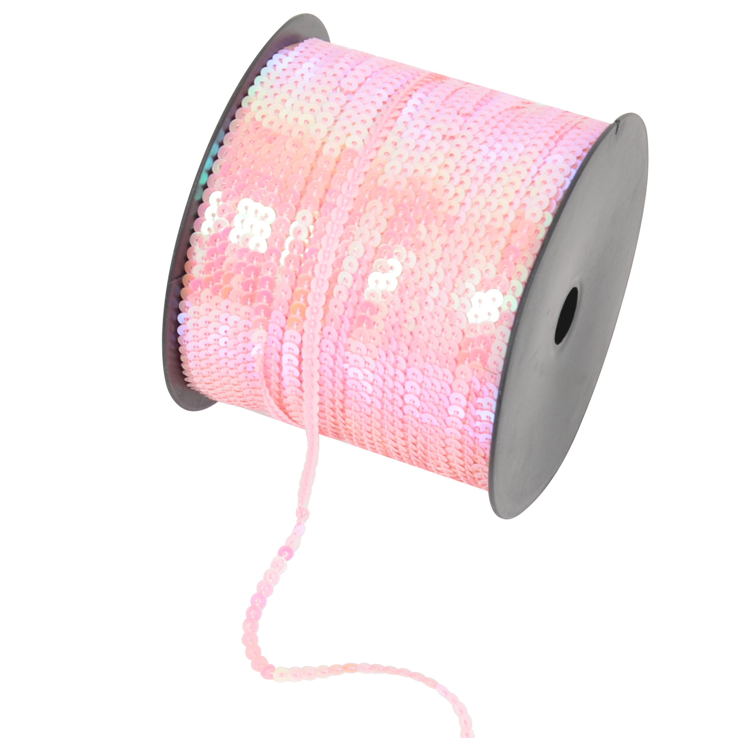 Alilang Flat Sequin Strip, 4mm String Metallic Sequin Strand, Paillette Metallic Sequin Trim Sewing String for DIY Crafts Embellishment, 197 Yards