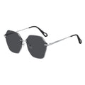 Anna-Kaci Women's Stylish Hexagonal Rimless Gradient Sunglasses for Fashion Looks