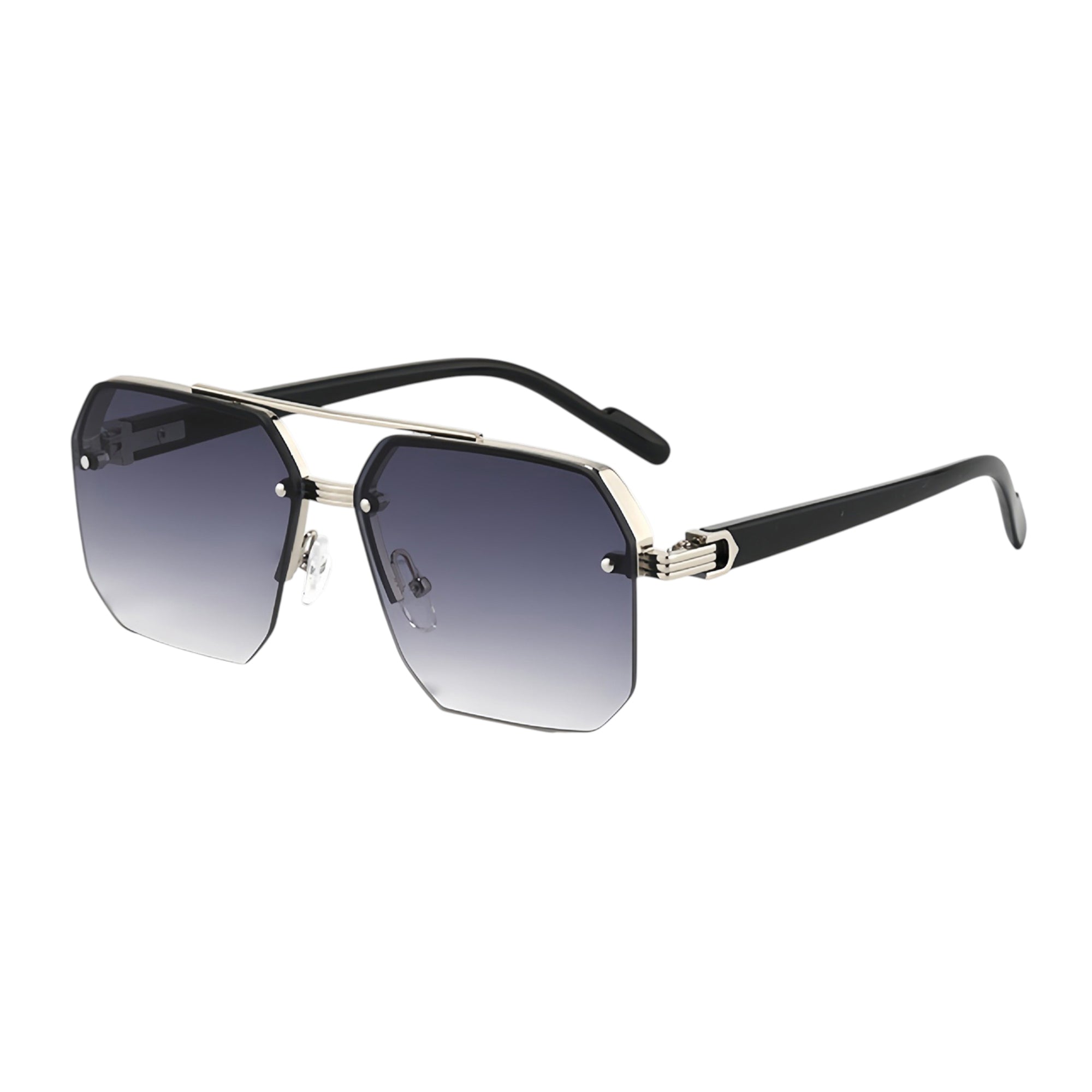 Anna-Kaci Women's Chic Trimmed Octagon Polarized Sunglasses UV400 Protection