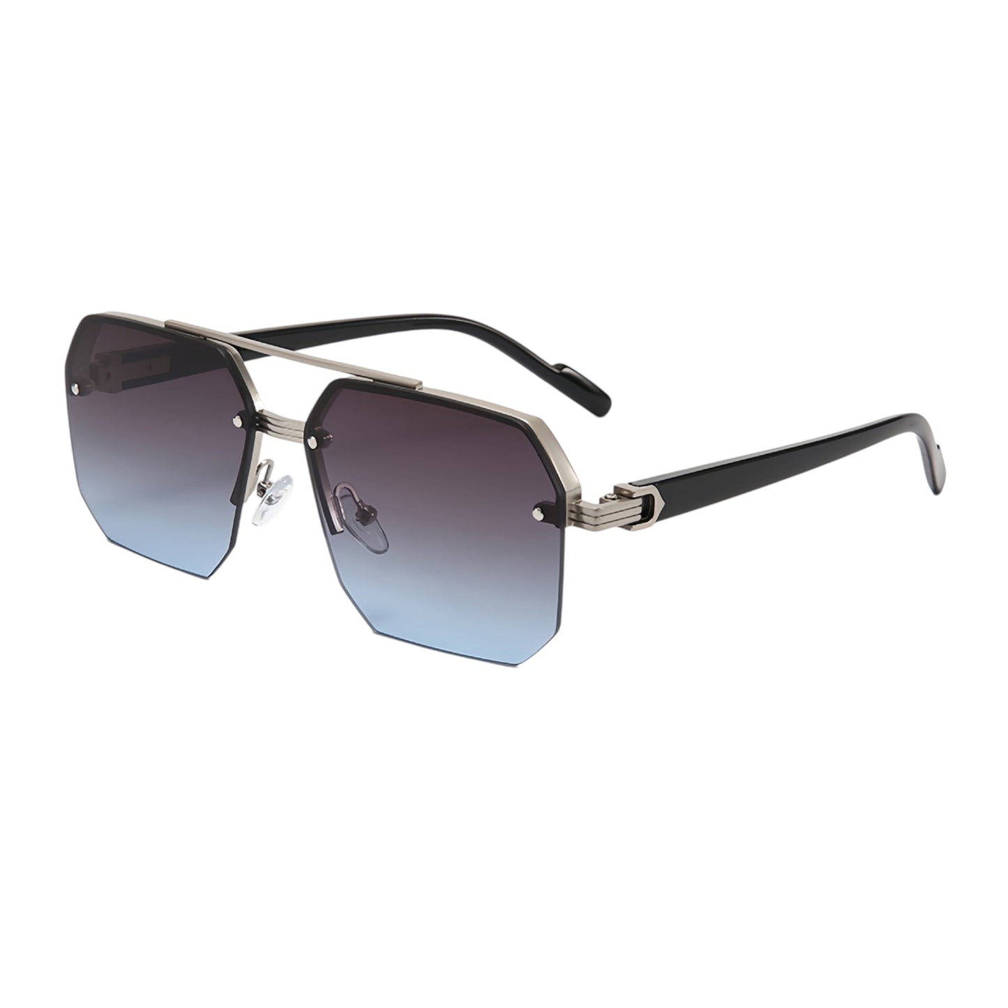 Anna-Kaci Women's Chic Trimmed Octagon Polarized Sunglasses UV400 Protection