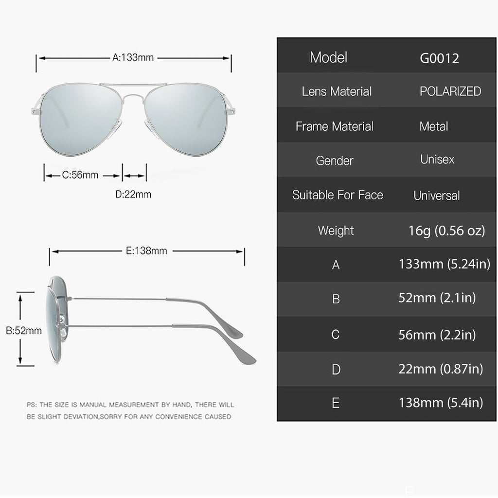 Anna-Kaci Women's Classic Aviator Polarized Sunglasses UV400 Protection
