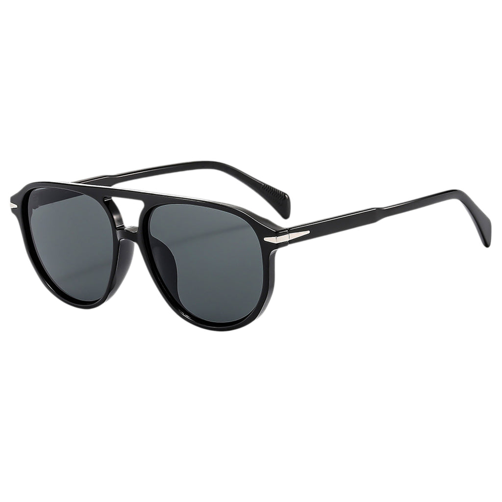 Anna-Kaci Women's Retro-Inspired Double-Bridge Square Sunglasses