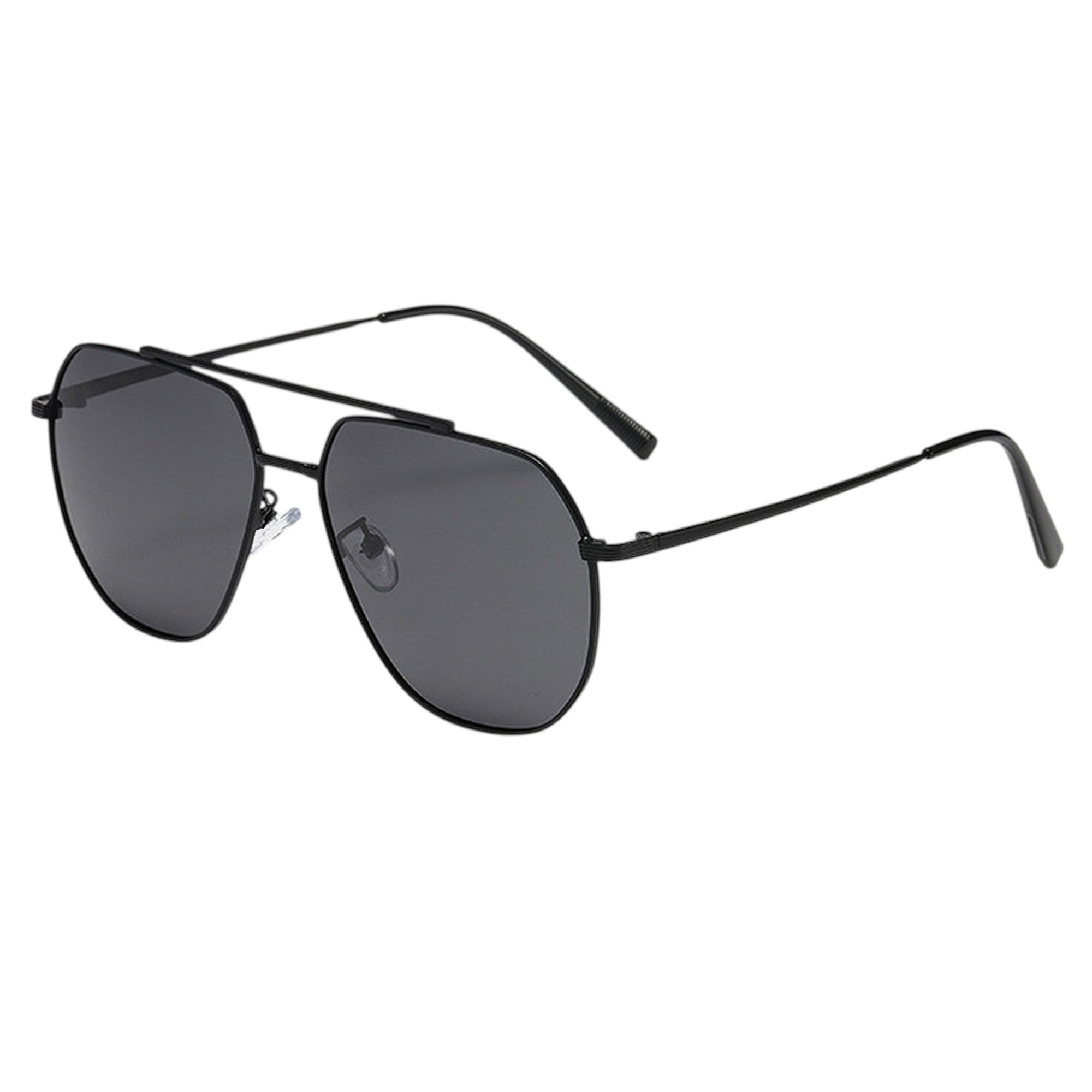 Anna-Kaci Women's Trendy Double-Bridge Metal Frame Sunglasses