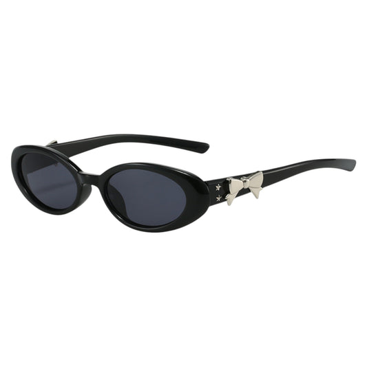 Anna-Kaci Women's Classic Elliptical Small Frame Bow Sunglasses UV400 Protection
