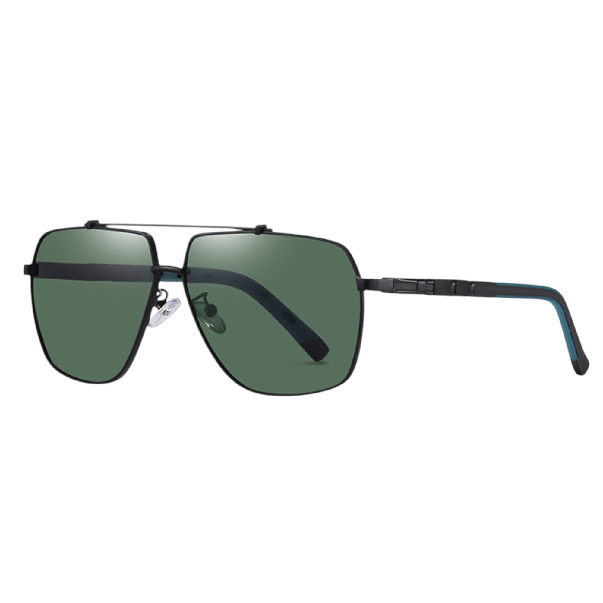 Anna-Kaci Men's Fashion Two Tone Box Polarized Sunglasses UV400 Protection