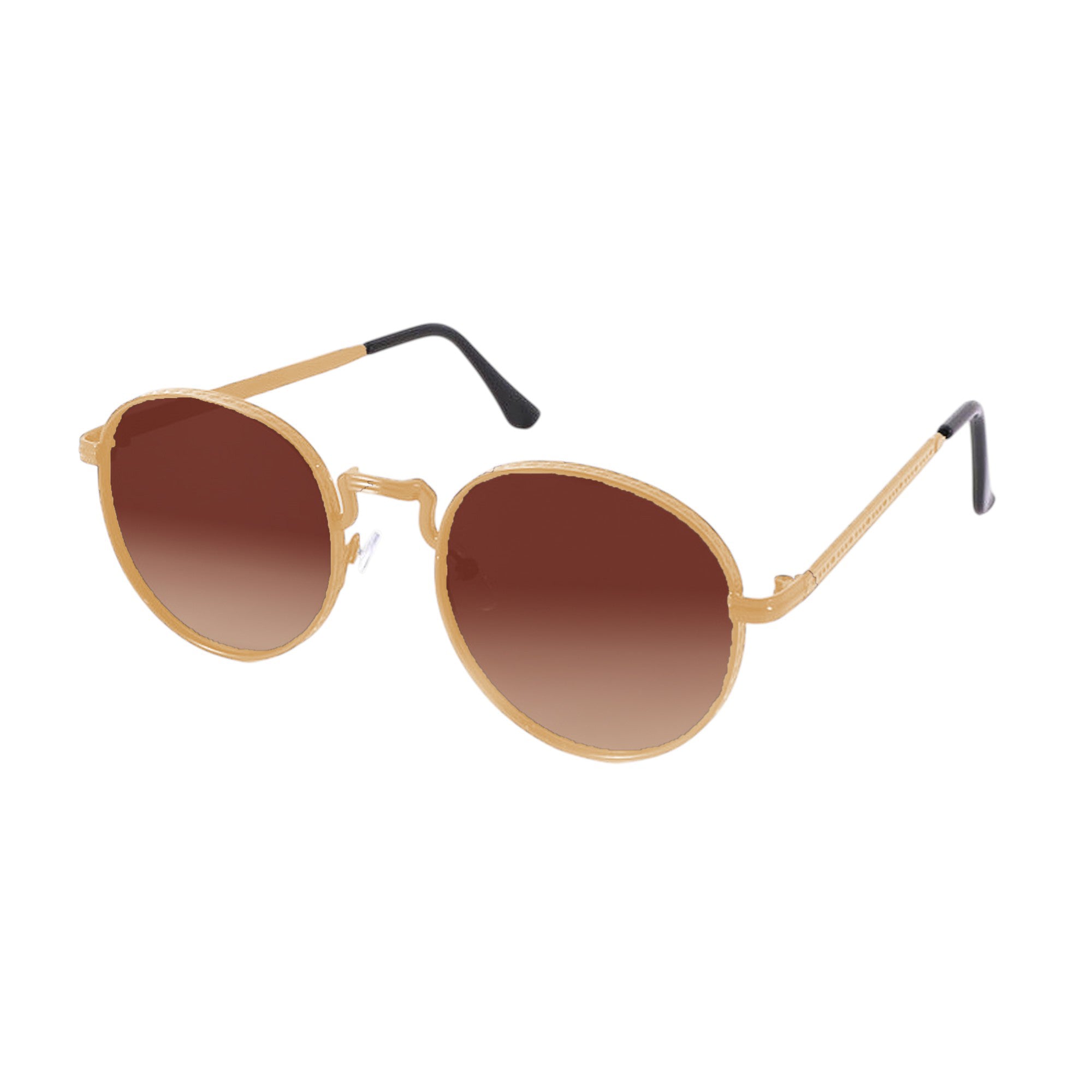 Anna-Kaci Women's Retro Metal Round Sunglasses