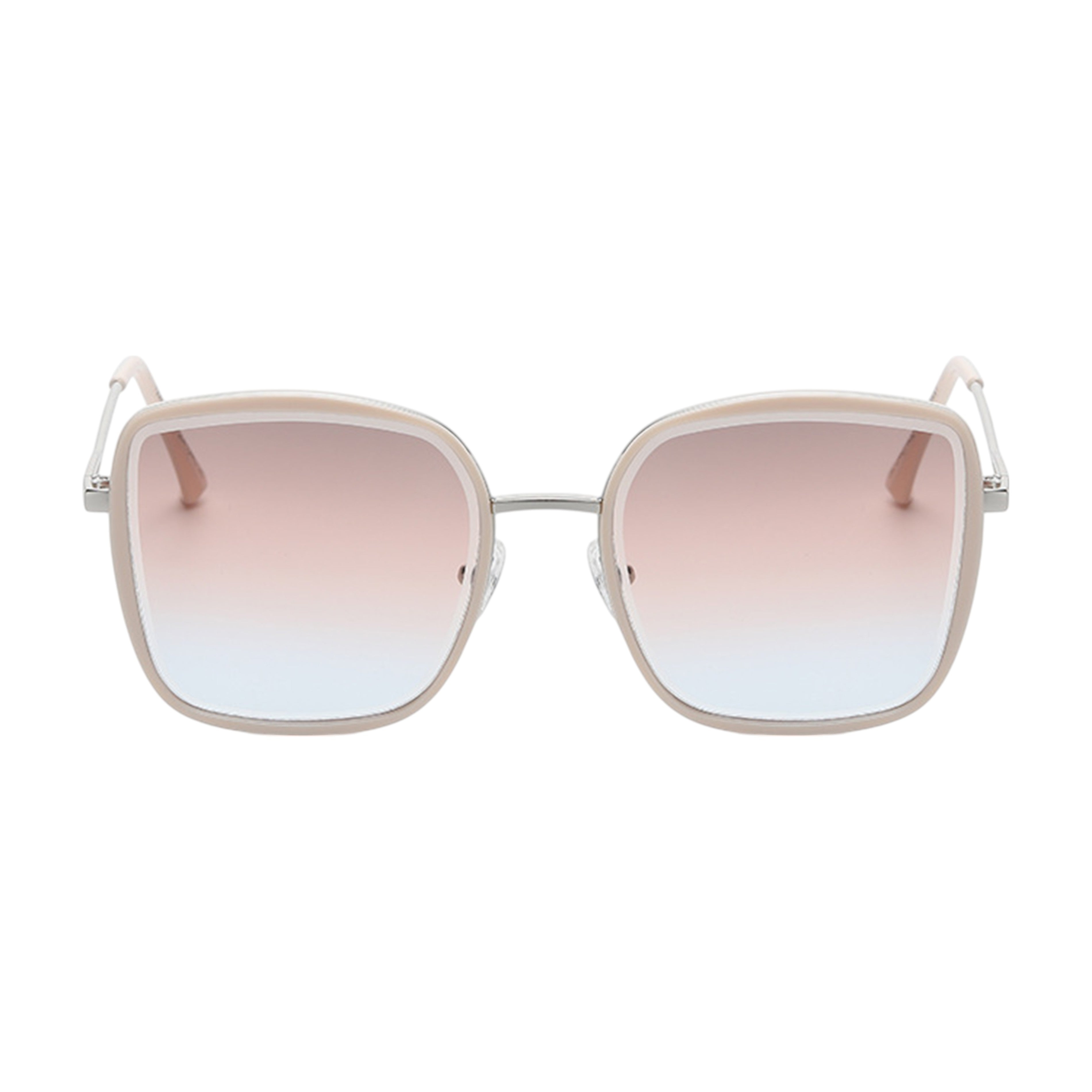 Anna-Kaci Women's Minimalist Square Frame Sunglasses with Slim Metal Arms and Flat Top Bridge Design for Everyday Wear