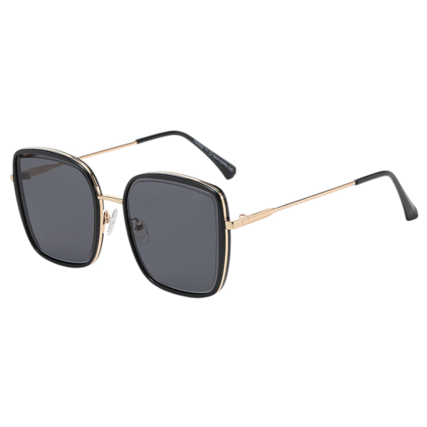 Anna-Kaci Women's Minimalist Square Frame Sunglasses with Slim Metal Arms and Flat Top Bridge Design for Everyday Wear