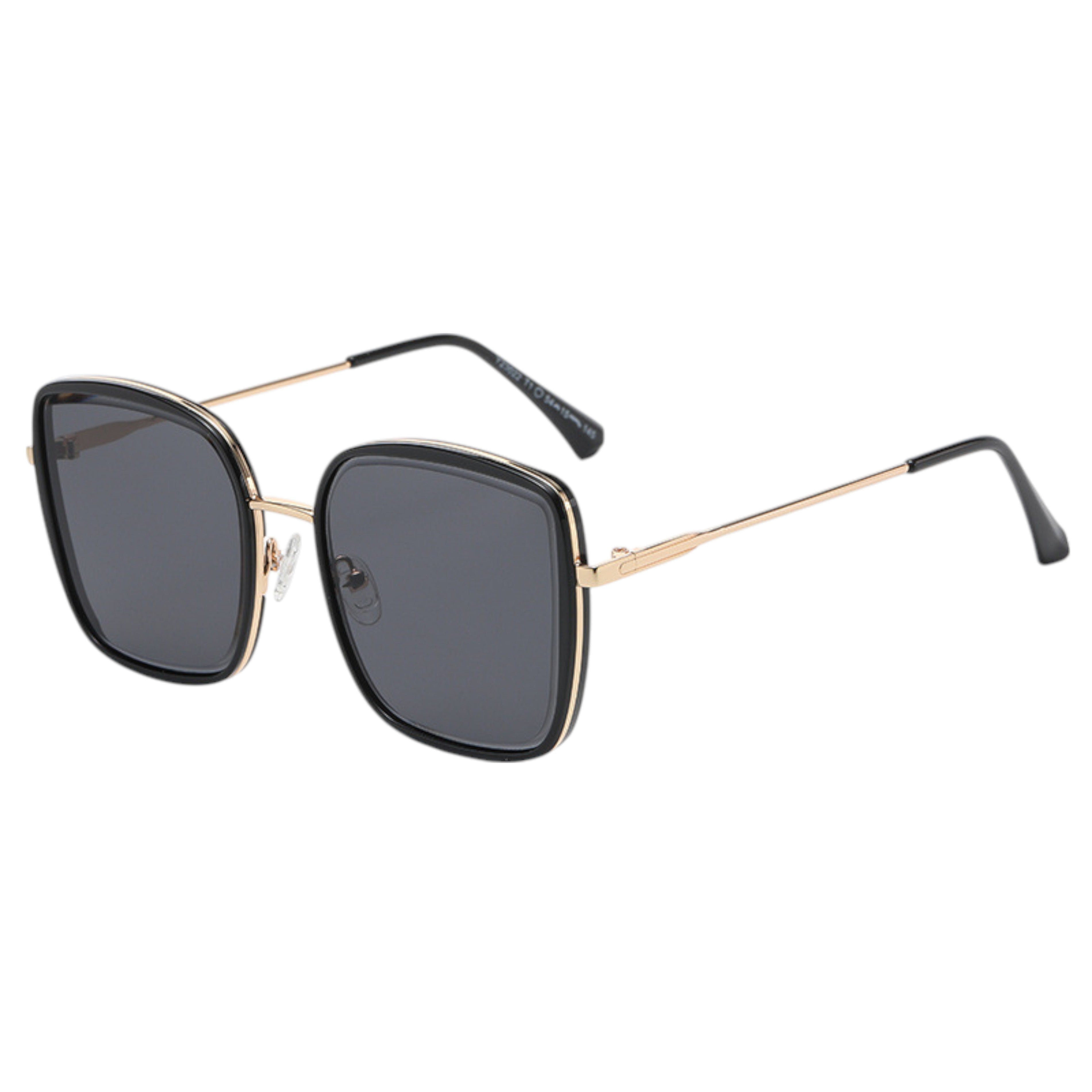 Anna-Kaci Women's Minimalist Square Frame Sunglasses with Slim Metal Arms and Flat Top Bridge Design for Everyday Wear