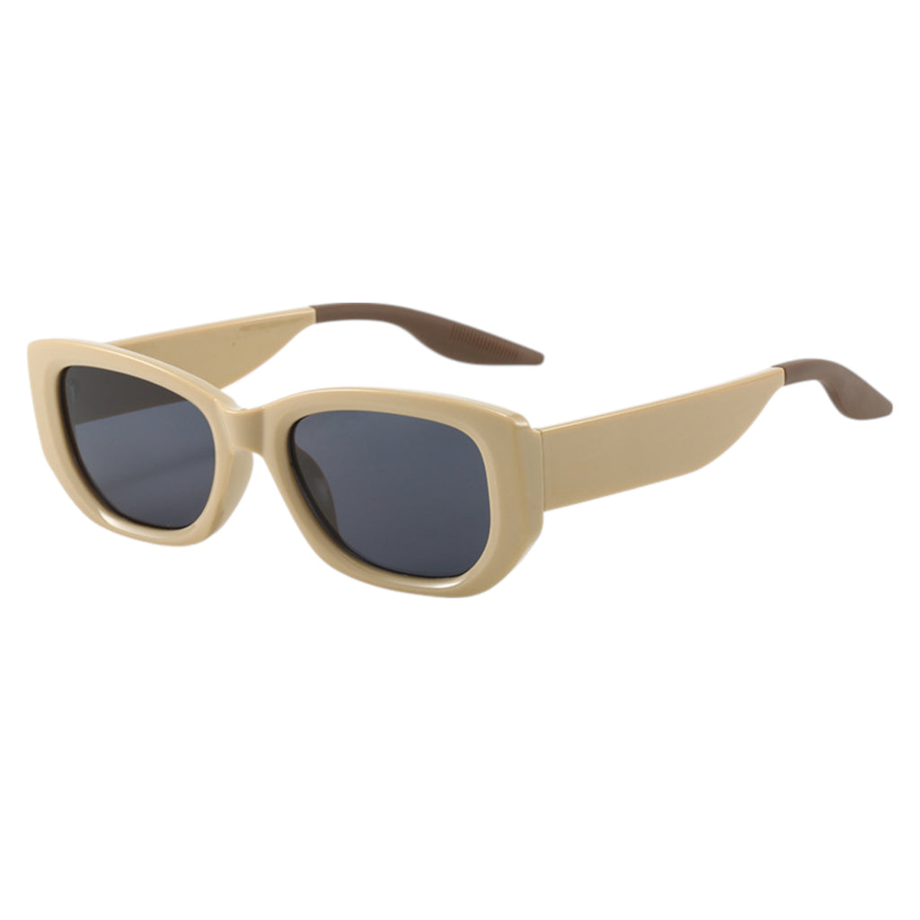 Anna-Kaci Women's Retro Thick Frame Cat Eye Sunglasses with Contrasting Arms and UV400 Protective Lenses for Bold Everyday Looks