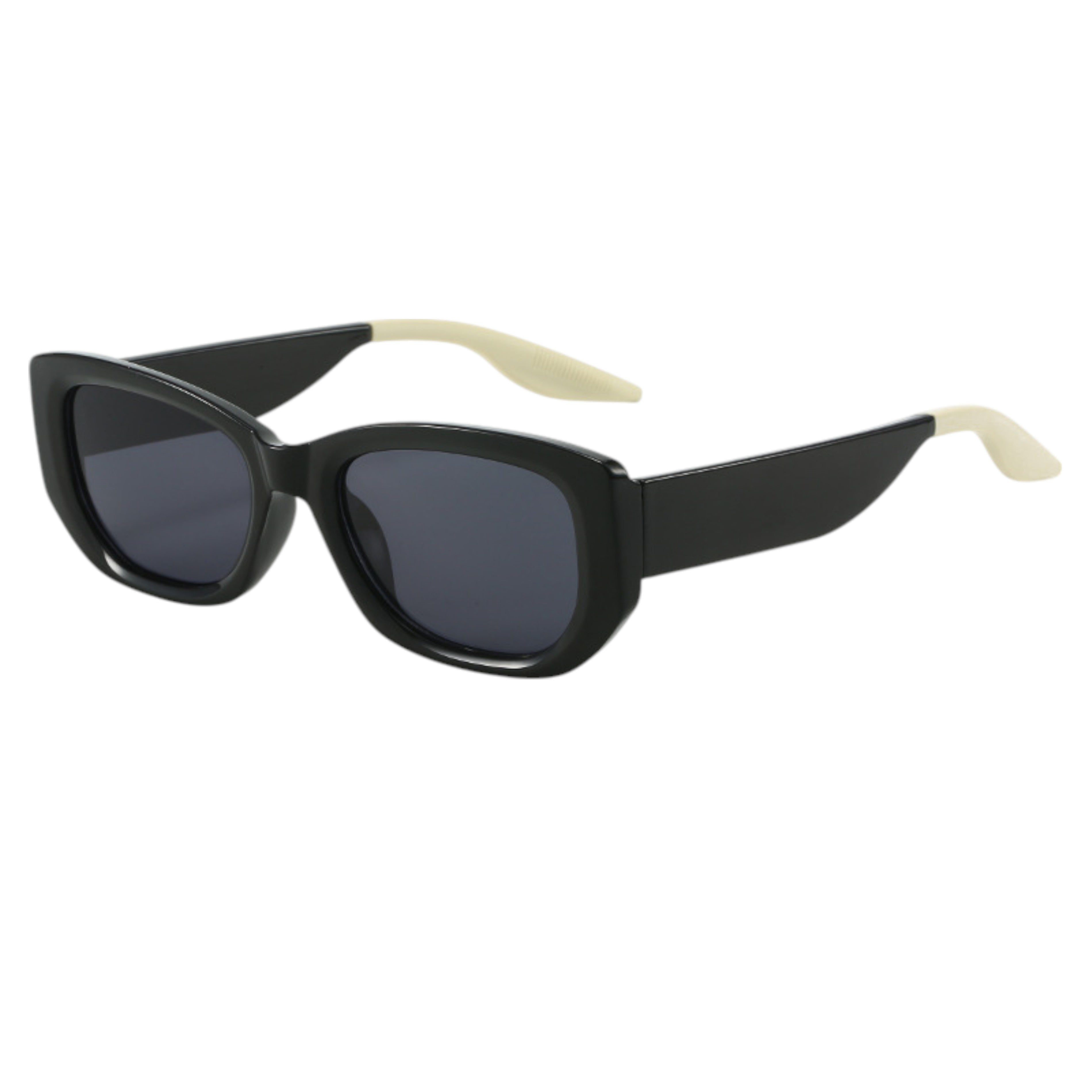 Anna-Kaci Women's Retro Thick Frame Cat Eye Sunglasses with Contrasting Arms and UV400 Protective Lenses for Bold Everyday Looks