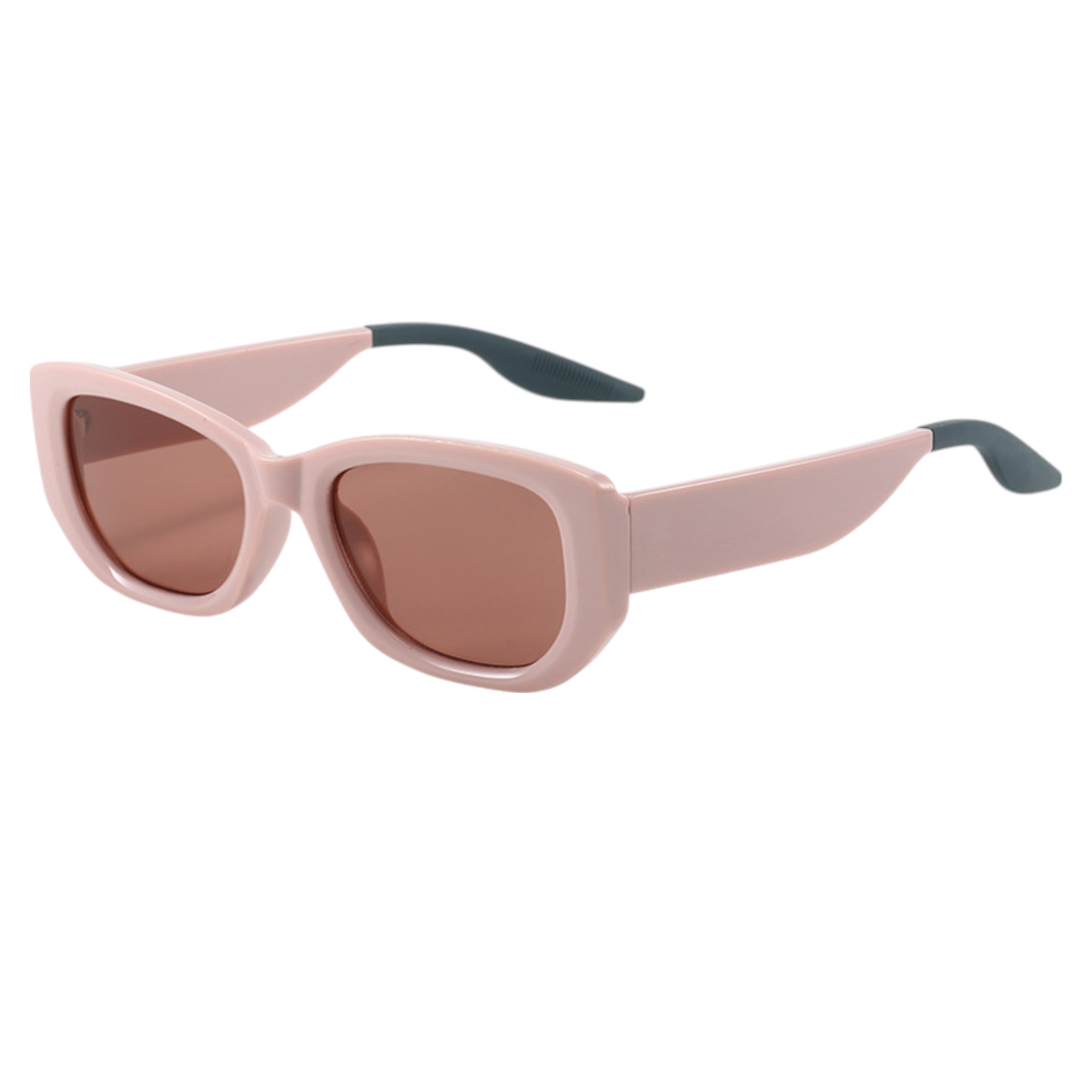 Anna-Kaci Women's Retro Thick Frame Cat Eye Sunglasses with Contrasting Arms and UV400 Protective Lenses for Bold Everyday Looks