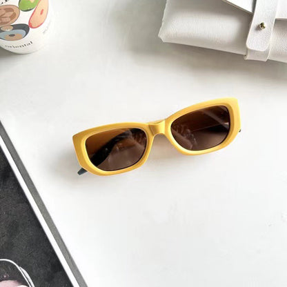 Anna-Kaci Women's Retro Thick Frame Cat Eye Sunglasses with Contrasting Arms and UV400 Protective Lenses for Bold Everyday Looks