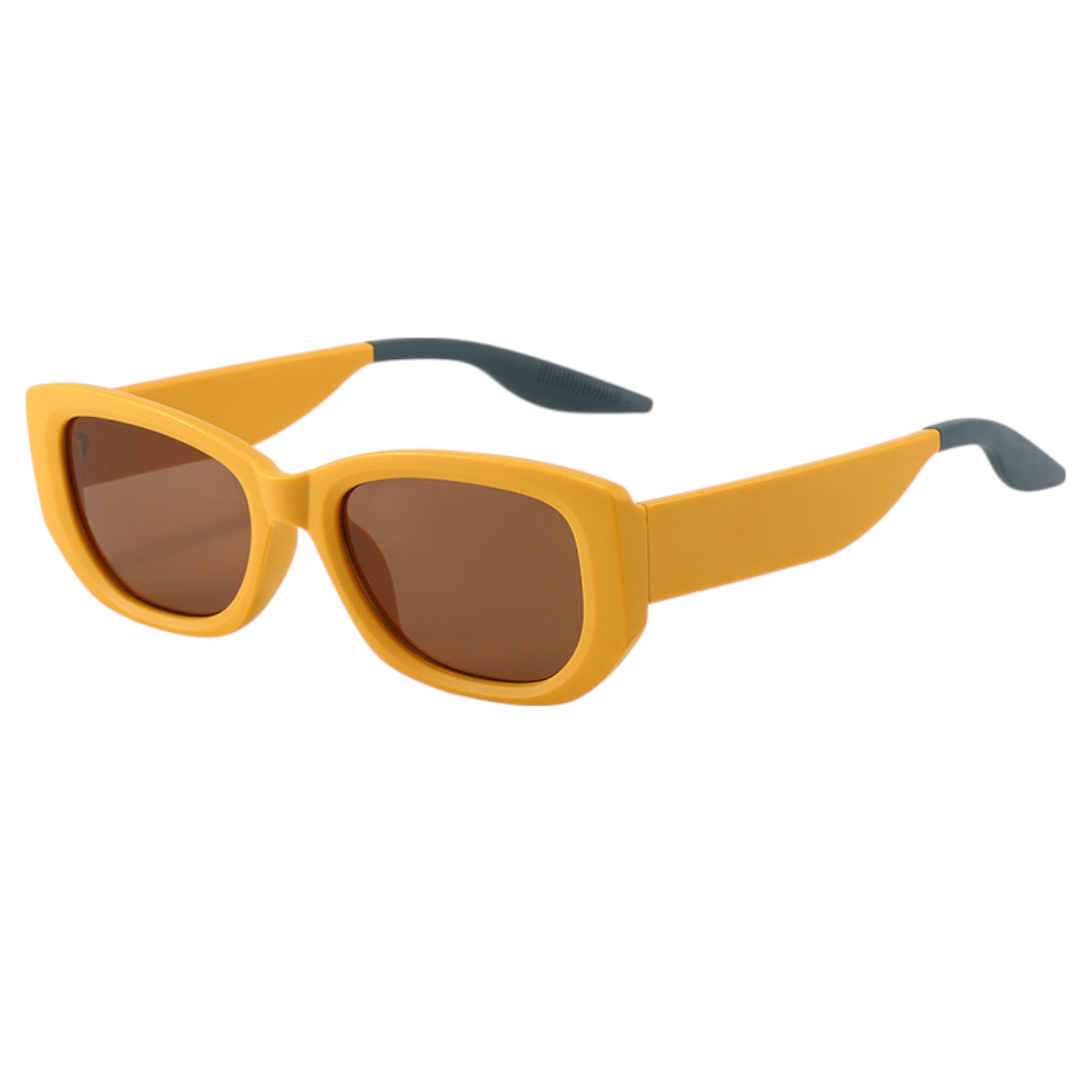 Anna-Kaci Women's Retro Thick Frame Cat Eye Sunglasses with Contrasting Arms and UV400 Protective Lenses for Bold Everyday Looks