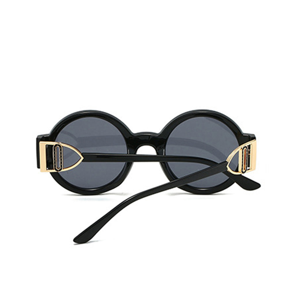 Anna-Kaci Women's Round Frame Sunglasses with Gold Temple Hardware and UV400 Lenses for Retro Modern Style